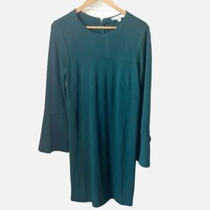 NWT Loft Green Dress w/Balloon Sleeve Size 10